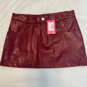 Edikted maya faux leather mini skirt